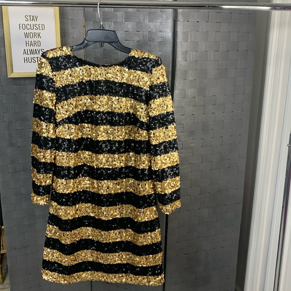 GAP Long Sleeve Sequin Shift Dress